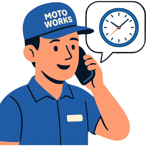 引取り前日に時間をご連絡するイメージ