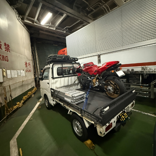 離島発着のバイク搬送のイメージ